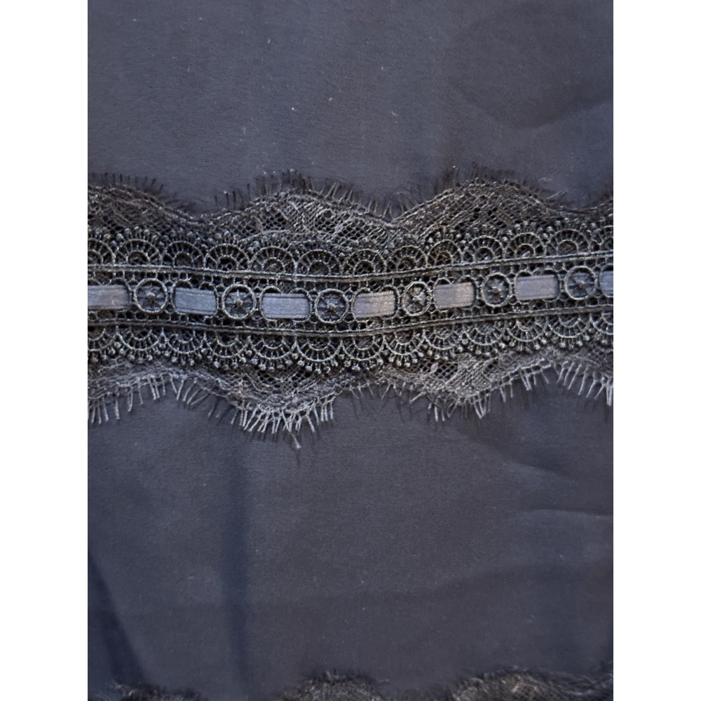 Rebecca Taylor Lace Silk‎ T Shirt Blouse Blue Size XS - Picture 3 of 7